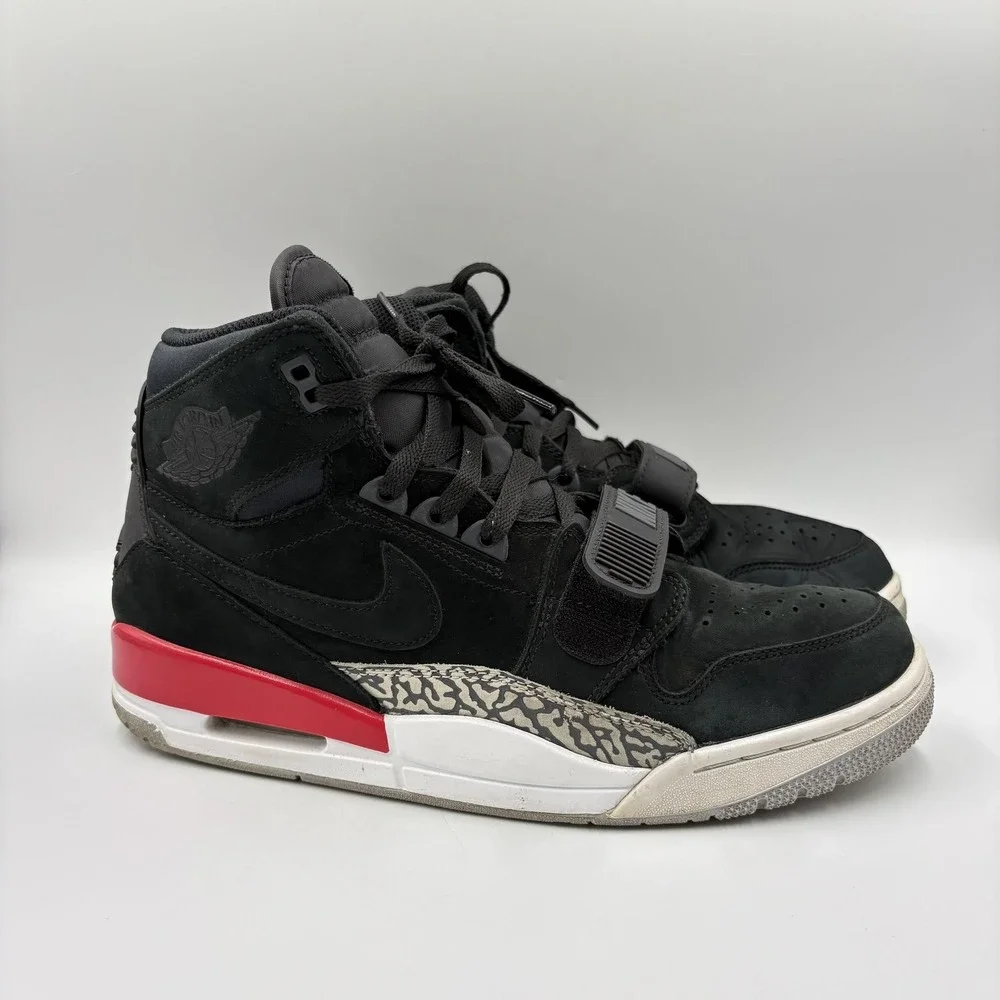 Jordan Legacy 312 Shoes Mens Size 10.5‎ Black Cement Basketball AV3922-060